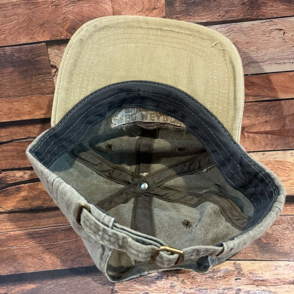 Vintage Imperial Cree Meadows Ruidoso NM Golf Hat Green Tan Strapback Made in US - Picture 5 of 7